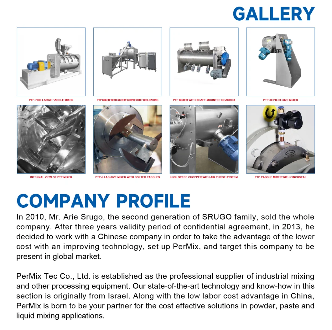 Permix Custom OEM/ODM Industrial Mixer Laboratory Size Mixing Machine Paddle Blender with Optional Function